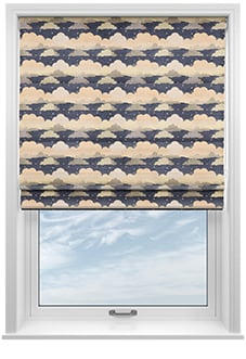 Cloudy Cosmos, Twinkle Grey - Motorised Roman Blind